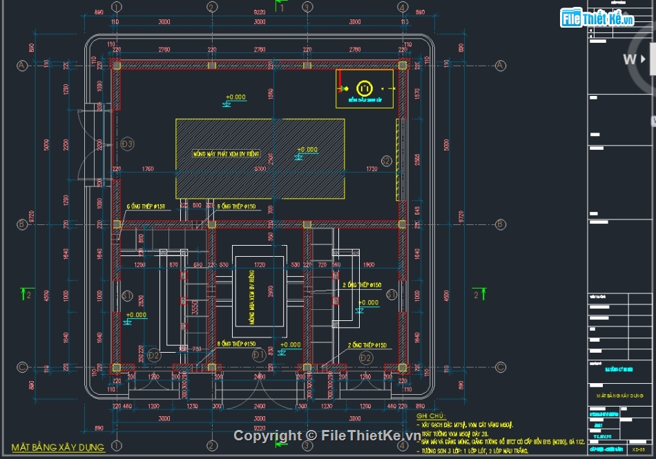 kiến trúc trạm điện,Bản vẽ trạm điện,Bản vẽ trạm điện 9.2x9.7m,Autocad bản vẽ trạm điện